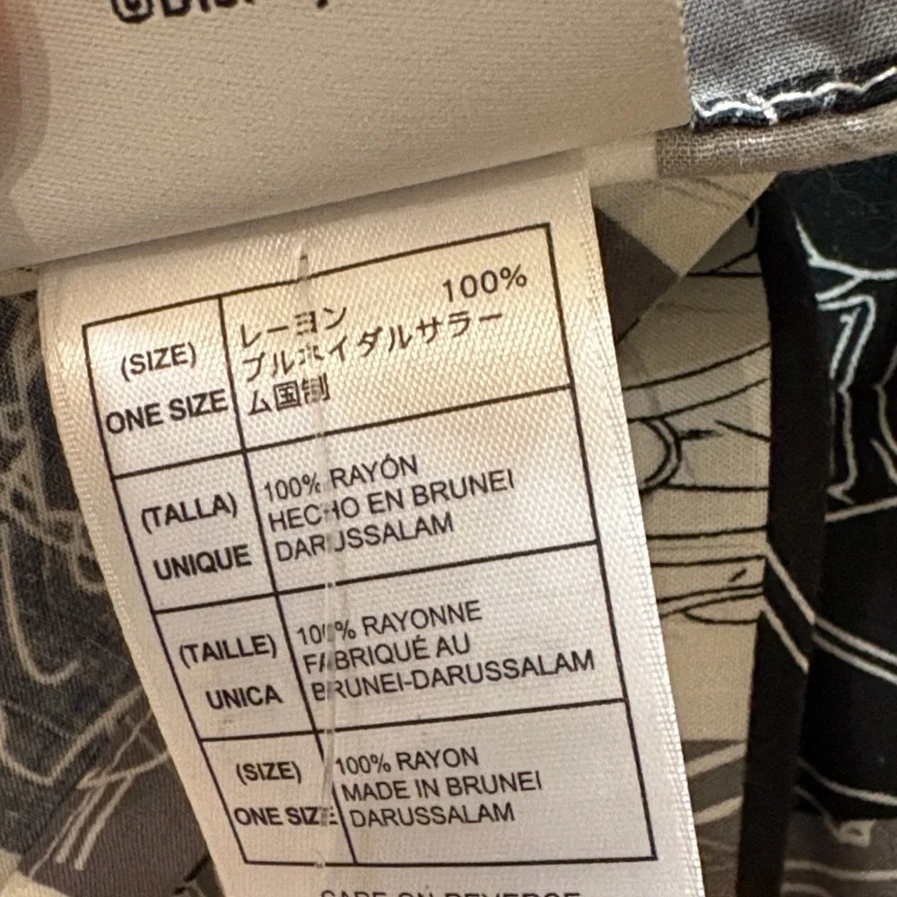 Disney Villians Black and White Patterned Scarf